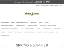 Tablet Screenshot of morexfabrics.com